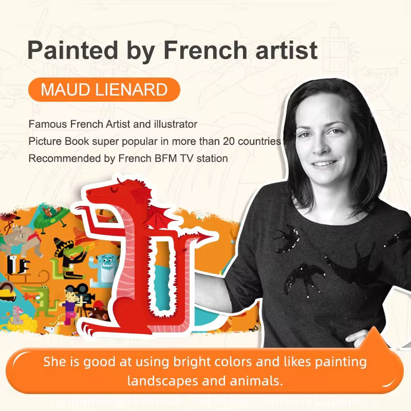 Mideer World Travel Coloring Poster