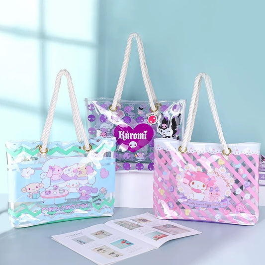 Sanrio Transparent Jelly Tote Bag – Large Capacity