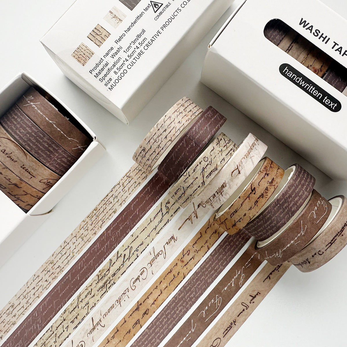 Retro Style 8 Roll Combination Washi Tape Plaid Handbook Tape Small Floral Handbook Tape Decorative Material Sticker