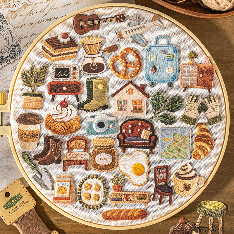 Tomato Sauce Girl Sticker Bag, Warm Small Object Series, Relief Hand Account Decoration Collage DIY Material 30 Sheets