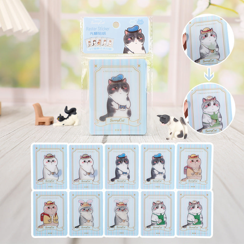Sunny Cat Raster Sticker