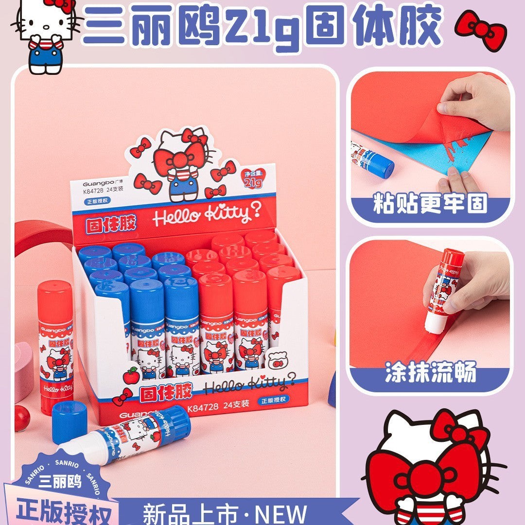 StationeryHaul Hello Kitty 21g solid glue stick featuring Sanrio character design for school and craft projects