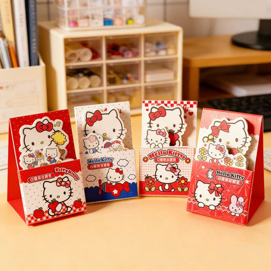 StationeryHaul Hello Kitty vertical pop-up sticky note books featuring various cute character designs and patterns.
