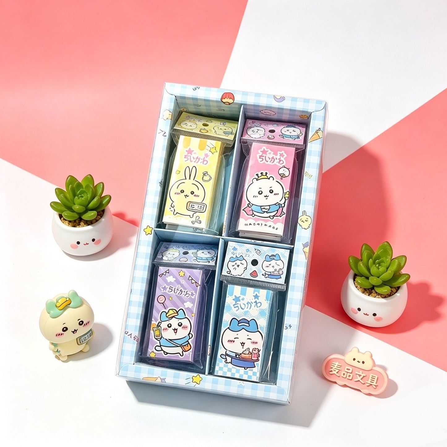 StationeryHaul Miffy Rabbit themed kawaii stationery set featuring four colorful character note pads in a gift box.