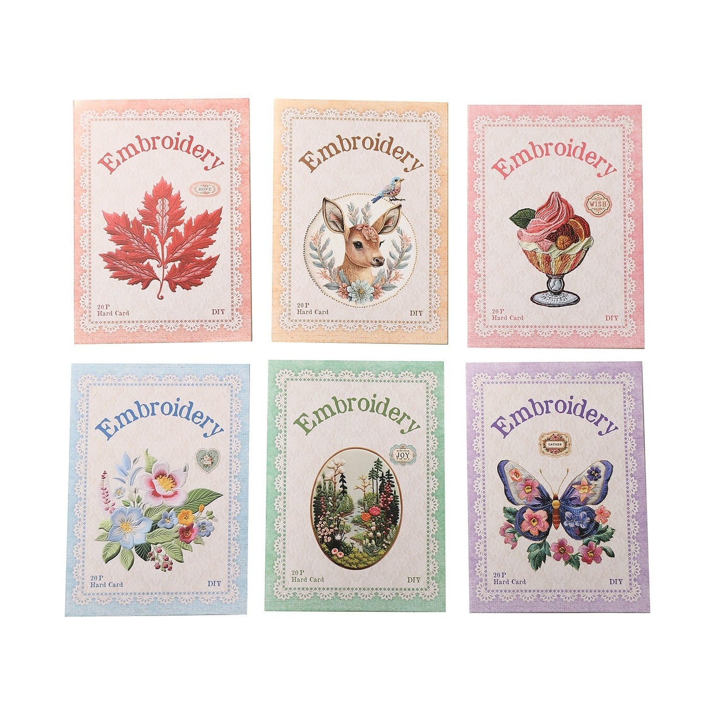 StationeryHaul nature-inspired decorative stickers feature a red maple leaf, deer, ice cream sundae, floral bouquet, forest scene, and butterfly.