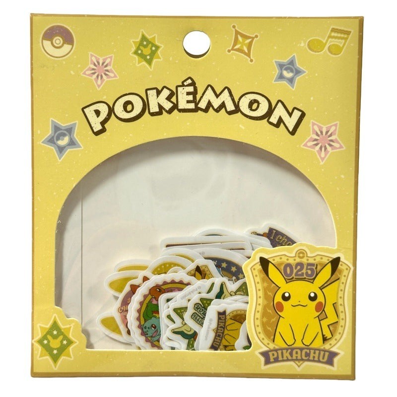StationeryHaul Pokemon Summer Fun sticker pack featuring Pikachu, Squirtle, and Bulbasaur. Yellow packaging with fun graphics.