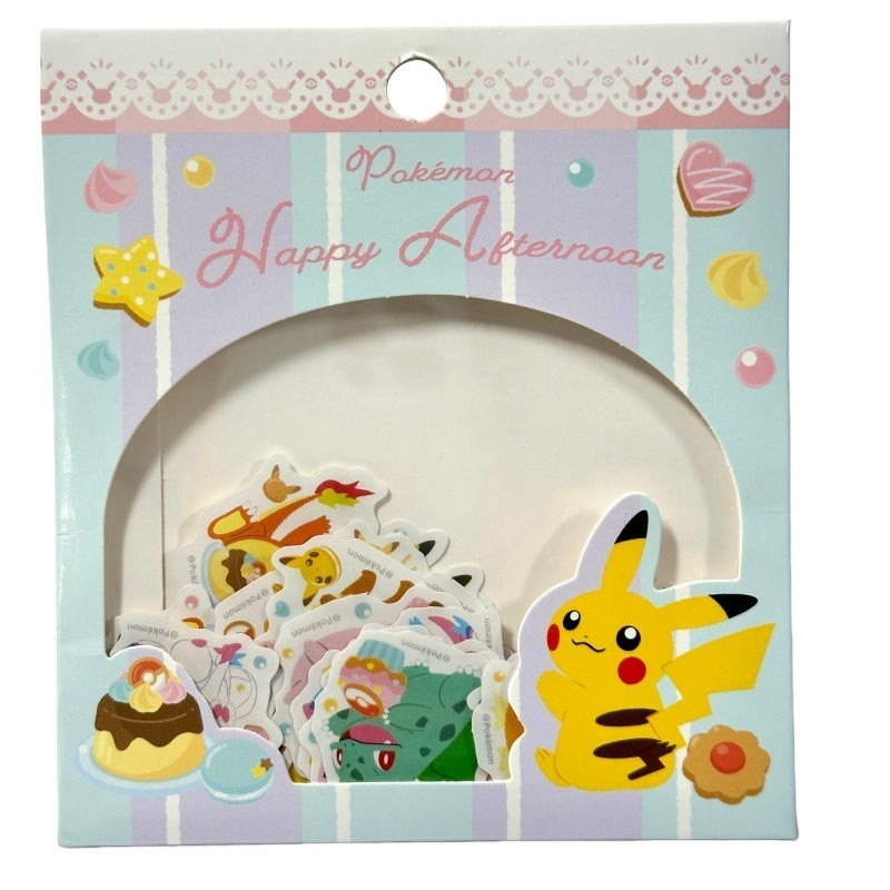 StationeryHaul Pokemon Happy Afternoon sticker pack featuring Pikachu, Squirtle, and Bulbasaur in fun summer designs.
