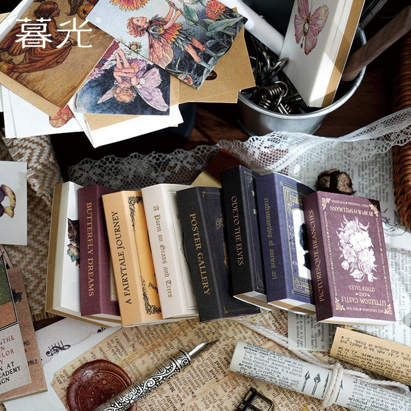 StationeryHaul vintage style sticker books with fairy and botanical illustrations for scrapbooking and journaling
