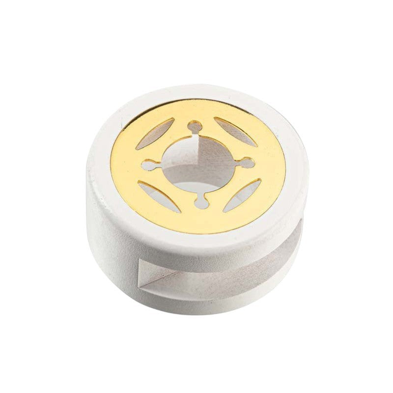 StationeryHaul white wax seal warmer with gold metal top, ideal for melting wax beads for crafts and decoration.