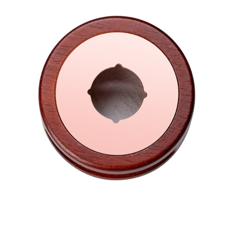 StationeryHaul wooden wax seal warmer with rose gold metal insert, ideal for melting wax beads for crafts and decoration.