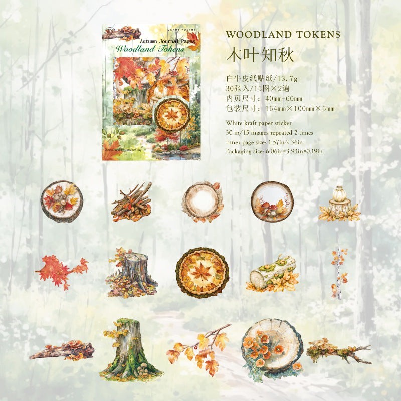 StationeryHaul Autumn Forest Fairy and Woodland Creature sticker collection with fairies, foxes, squirrels, mushrooms, and leaves.