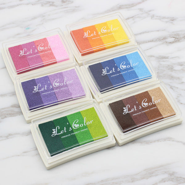 DIY Four-Colors Gradient Artcraft Ink Pads