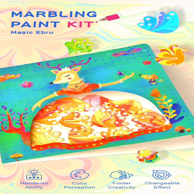 Mideer children water extension art set marbling kindergarten handwork DIY colorful educational toys